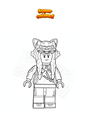 Coloring page Fortnite Rosette Tigeress Lego
