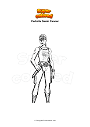 Coloring page Fortnite Sarah Connor