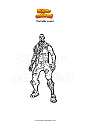 Coloring page Fortnite scout