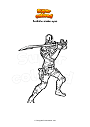 Coloring page Fortnite snake eyes