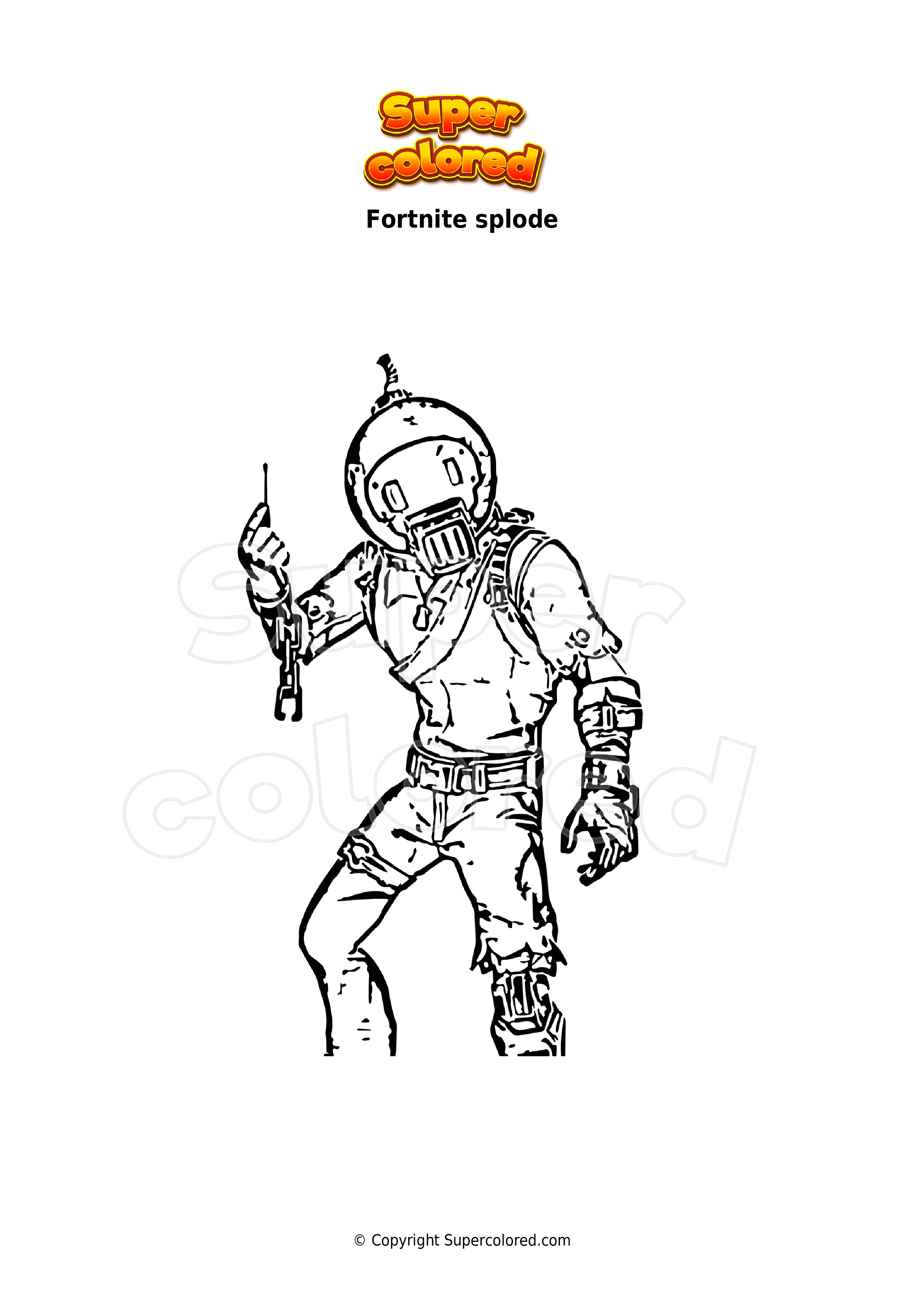 Coloring page Fortnite meowscles - Supercolored.com
