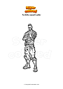 Coloring page Fortnite squad leader