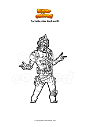 Coloring page Fortnite star lord outfit