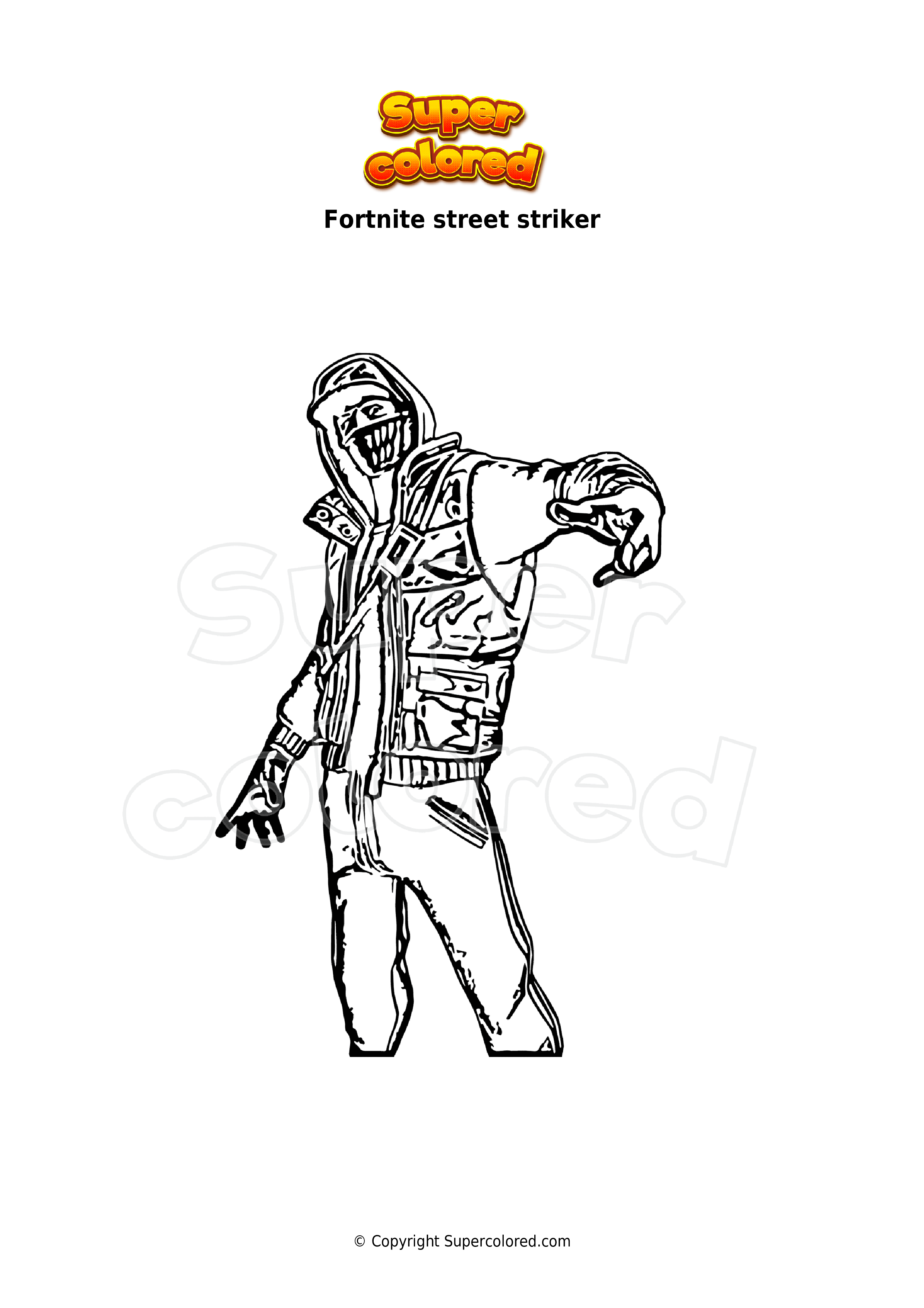 Coloring page Fortnite street striker - Supercolored.com