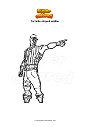 Coloring page Fortnite striped soldier