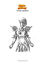 Coloring page Fortnite sugarplum