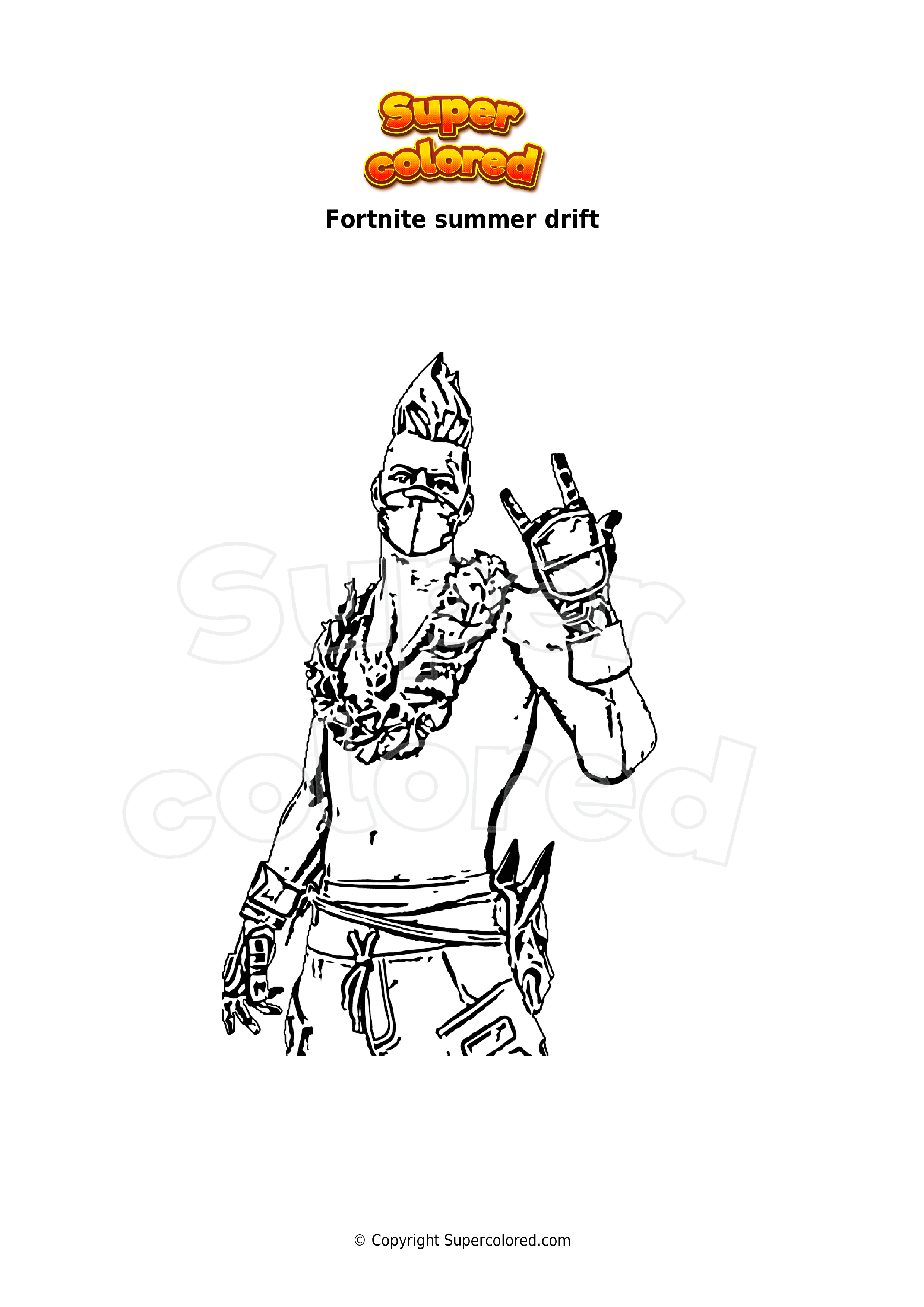 fortnite coloring pages drift