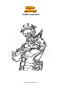 Coloring page Fortnite supersonic