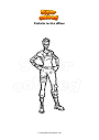 Coloring page Fortnite tactics officer