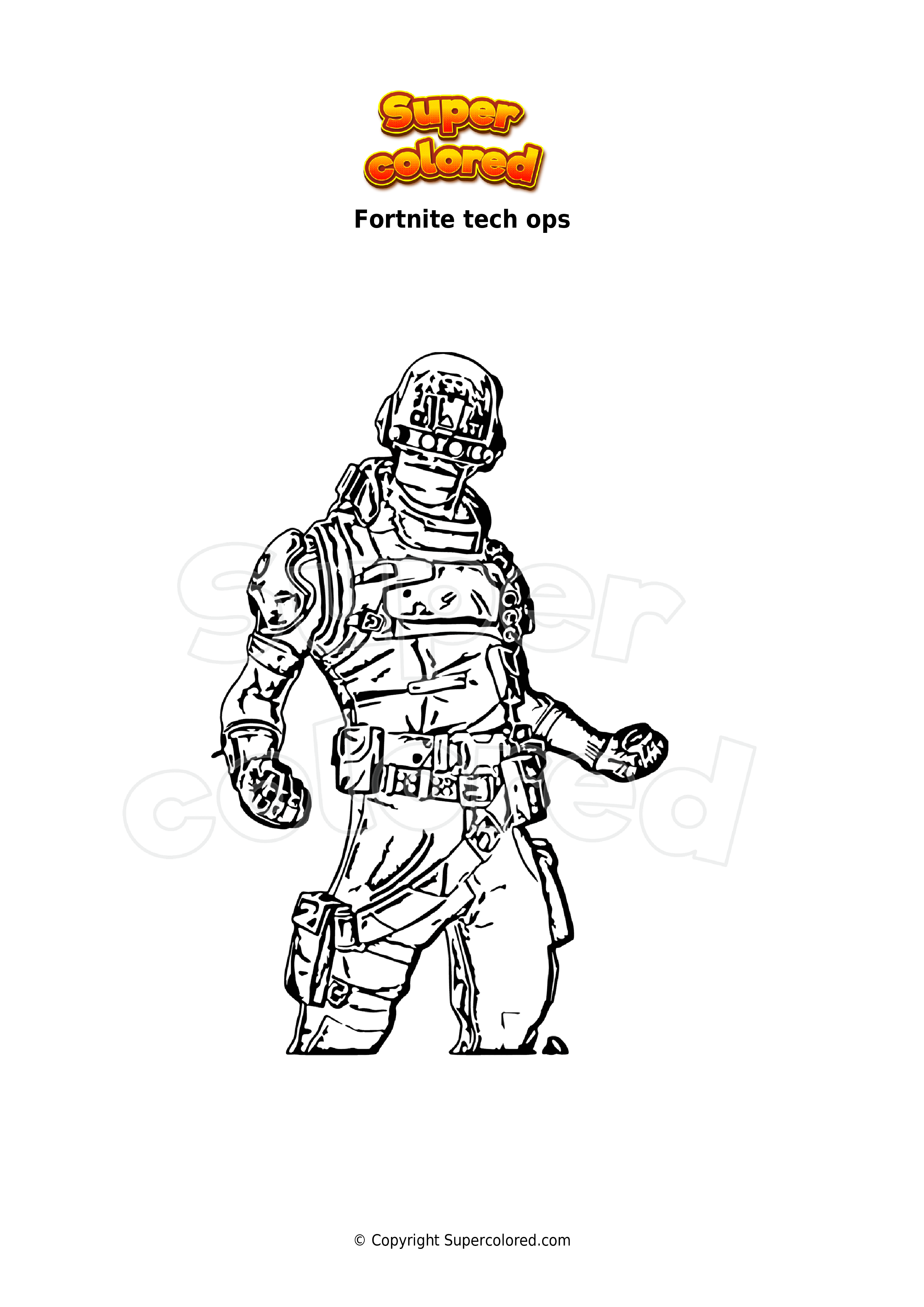 Coloring page Fortnite vertex - Supercolored.com