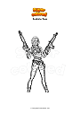 Coloring page Fortnite Tess