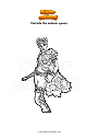 Coloring page Fortnite the autumn queen