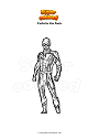 Coloring page Fortnite the flash