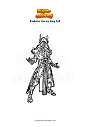 Coloring page Fortnite the ice king full