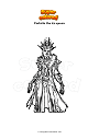 Coloring page Fortnite the ice queen