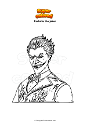 Coloring page Fortnite the joker