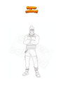 Coloring page Fortnite The Winterfest Bandit