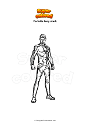 Coloring page Fortnite tony stark