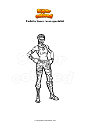 Coloring page Fortnite tower recon specialist