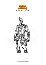 Coloring page Fortnite trench raider