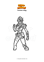 Coloring page Fortnite trilogy