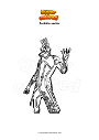 Coloring page Fortnite vector
