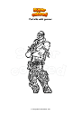 Coloring page Fortnite wild gunner