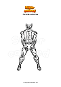 Coloring page Fortnite wolverine