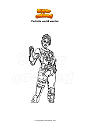 Coloring page Fortnite world warrior