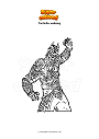Coloring page Fortnite wukong