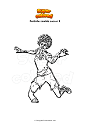 Coloring page Fortnite zombie soccer 1