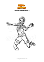 Coloring page Fortnite zombie soccer 2