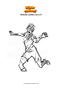 Coloring page Fortnite zombie soccer 3
