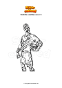 Coloring page Fortnite zombie soccer 5