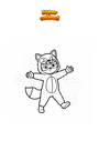 Coloring page Fox disguise