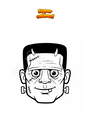 Coloring page Frankenstein mask