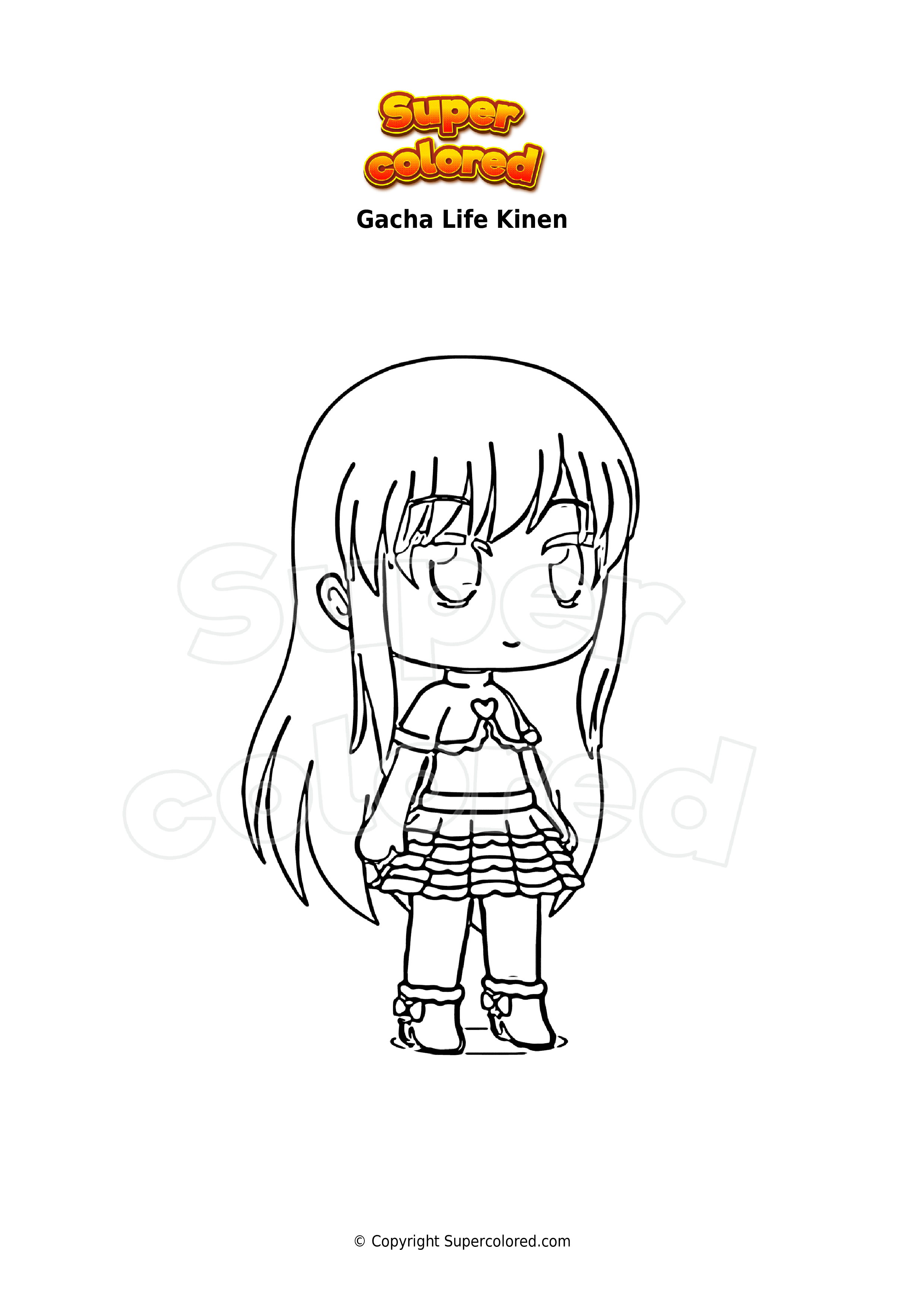 gacha life coloring pages cute