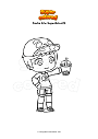 Coloring page Gacha Life SuperBrian25