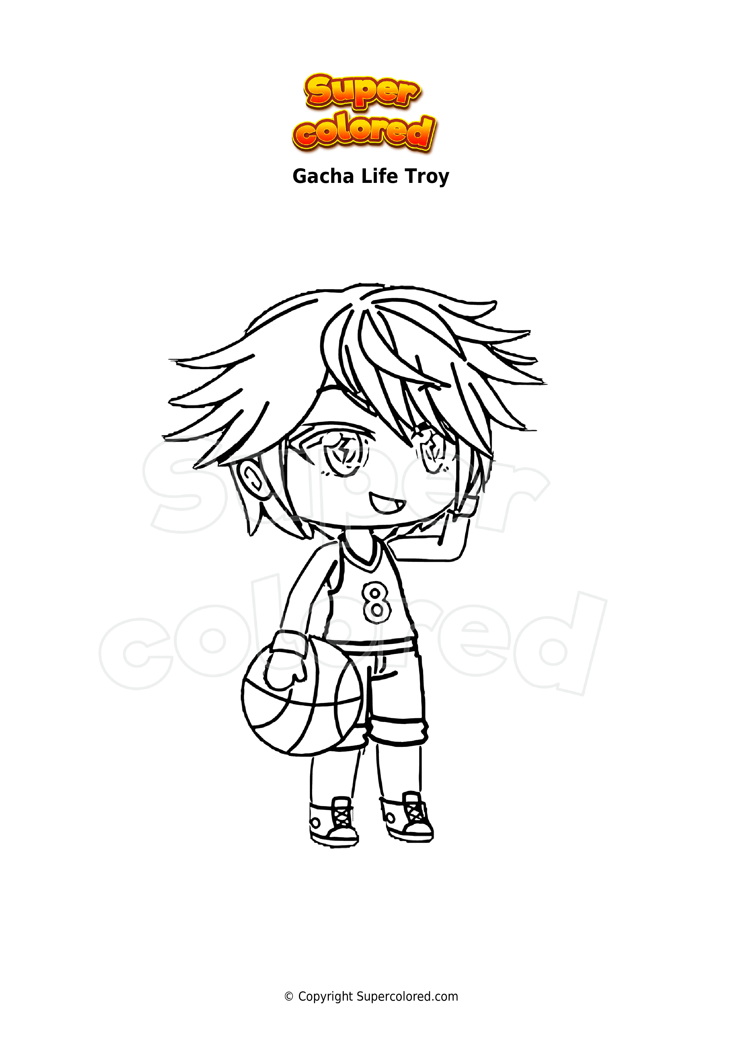 Coloring Pages   Gacha Life   Supercolored