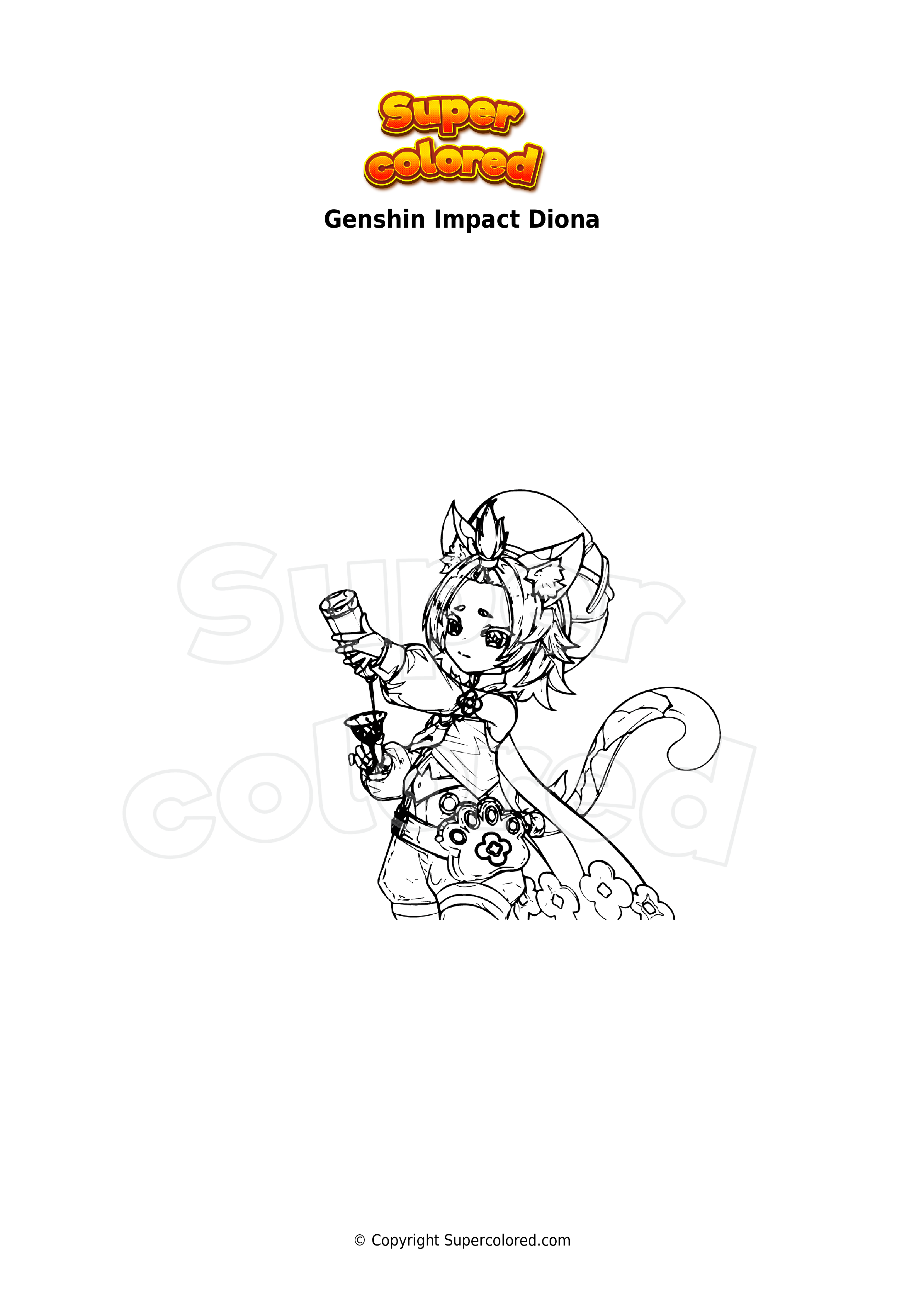 albedo genshin impact coloring page Genshin albedo supercolored ...