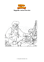 Coloring page Geppetto creates Pinocchio