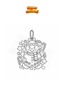 Coloring page Gingerbread Christmas Ball