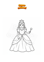 Coloring page Girl disguised as a princess