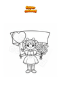 Coloring page Girl March 8 Women's Day