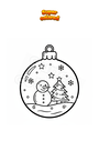 Coloring page Glass Christmas ball