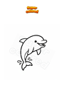 Coloring page Happy dolphin