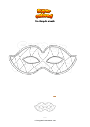 Coloring page Harlequin mask