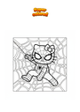 Coloring page Hello Kitty Spiderman