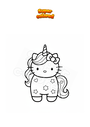 Coloring page Hello Kitty unicorn