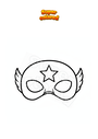 Coloring page Hero mask with star
